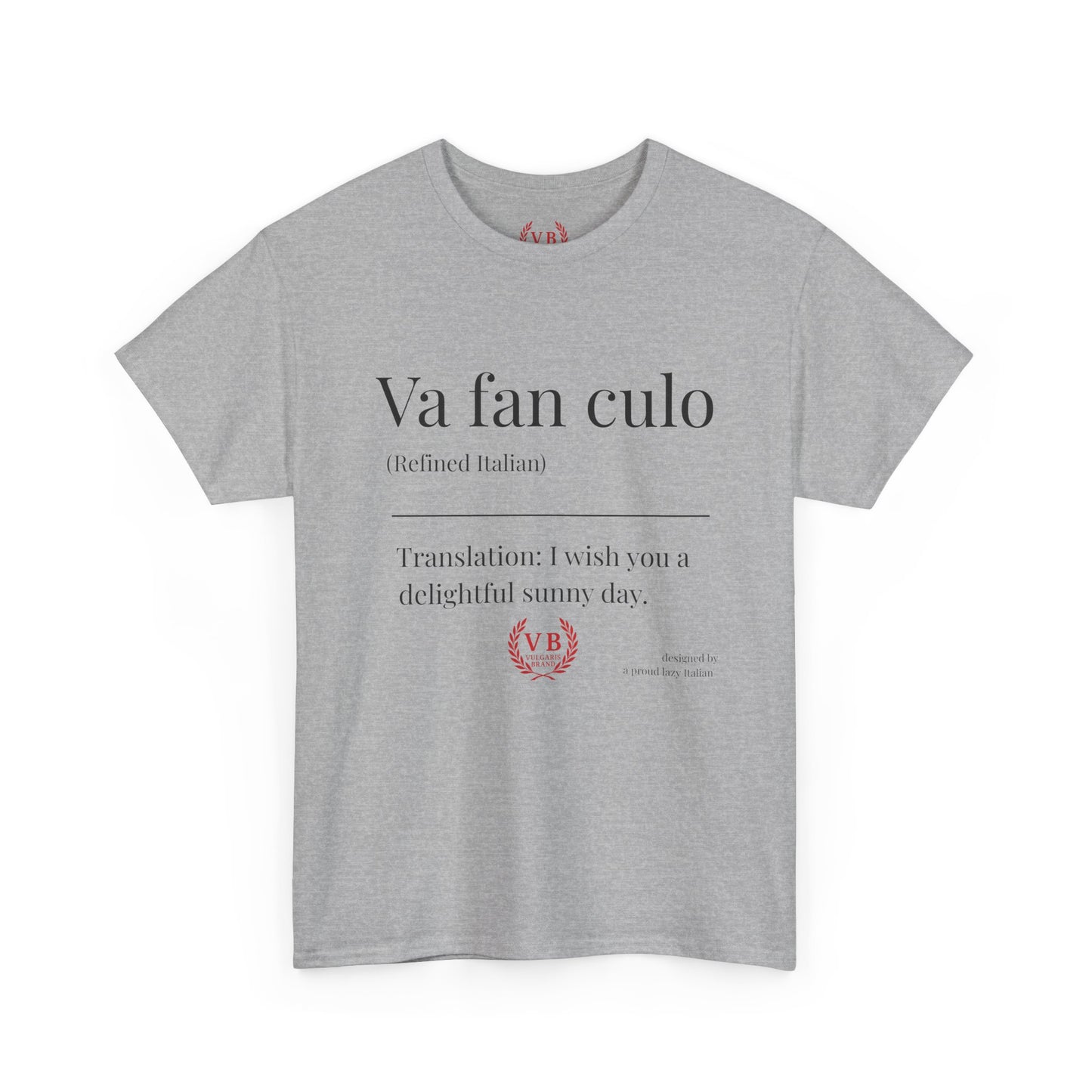 T-shirt Vulgaris Brand – Va fan culo | Unisexe coton premium, design provocateur italien