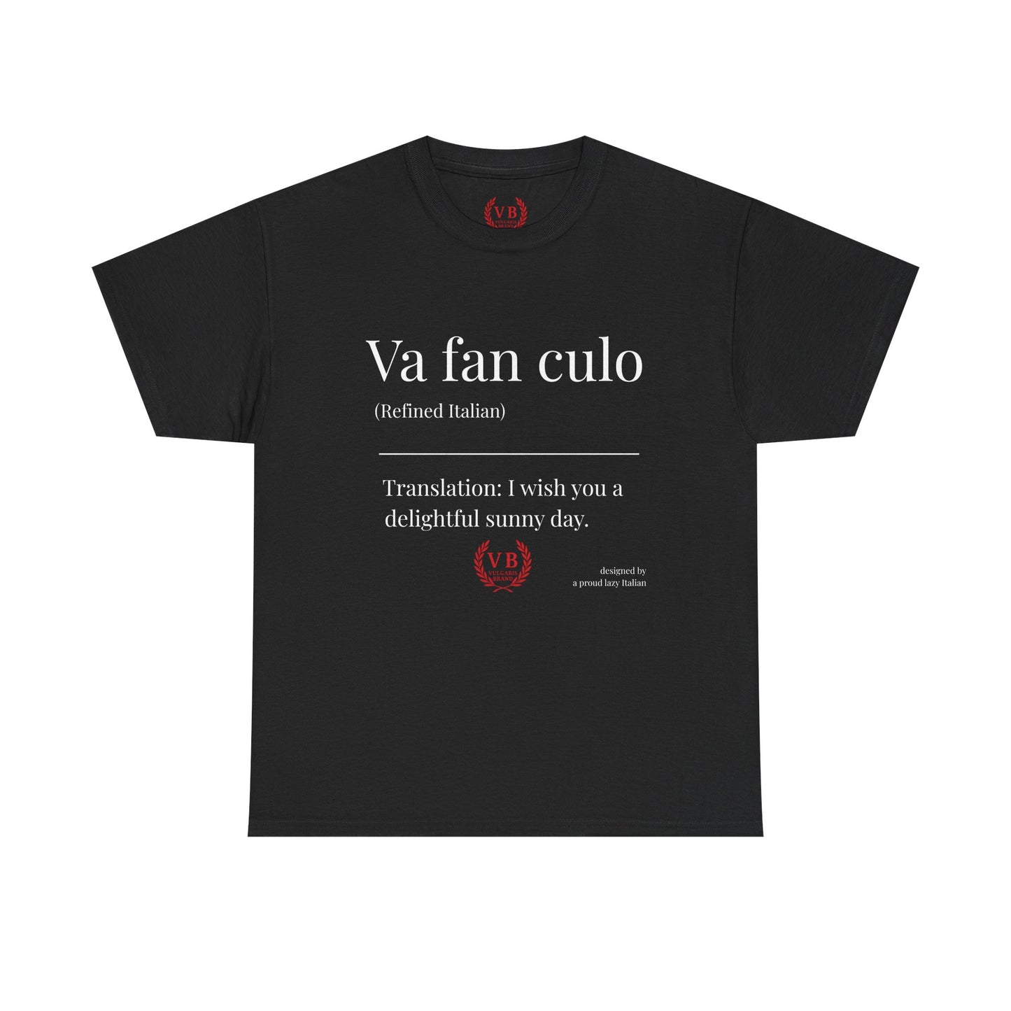 T-shirt Vulgaris Brand – Va fan culo | Unisexe coton premium, design provocateur italien