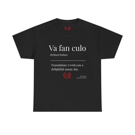 T-shirt Vulgaris Brand – Va fan culo | Unisexe coton premium, design provocateur italien