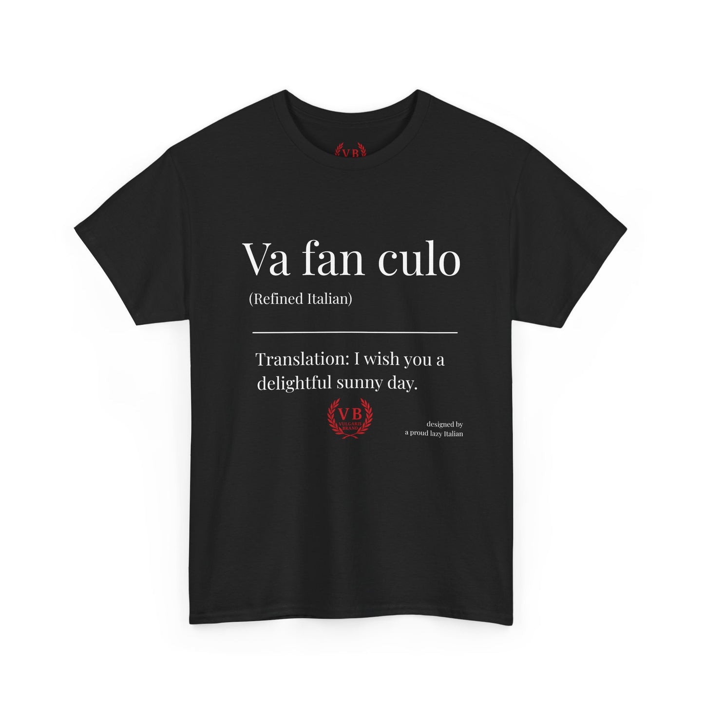 T-shirt Vulgaris Brand – Va fan culo | Unisexe coton premium, design provocateur italien