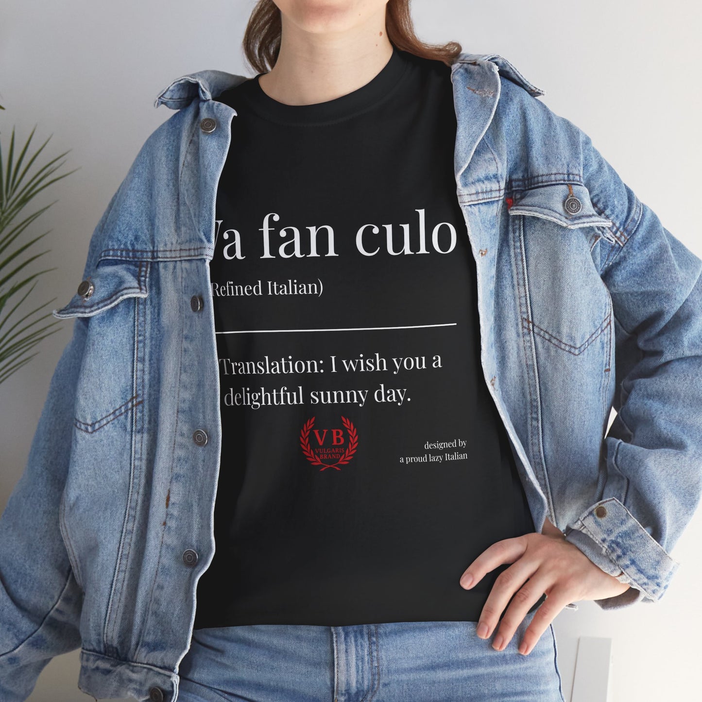 T-shirt Vulgaris Brand – Va fan culo | Unisexe coton premium, design provocateur italien